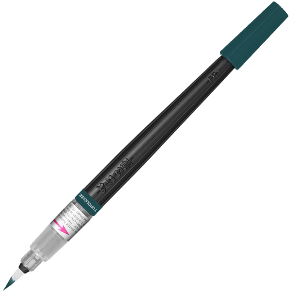 Caneta Pincel Aquarela Color Brush Pentel Turquoise 114